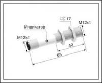 ВБ2.12М.68.2.1.1.С4, Индуктивный датчик, PNP, замыкающий, постоянное напряжение