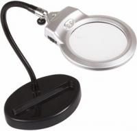 12-0257, Лупа с LED подсветкой, кратность х2.5/х7.5,, 90 мм, с ложементом