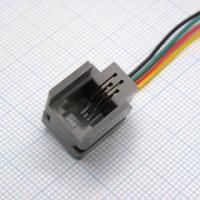 TJ4P4C с отводами 100 мм,, Розетка телефонная, пласт. 616E