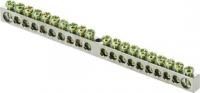 Шина PEN ноль-земля 6х9 20 отв. никель крепеж по центру PROxima EKF sn1-63-20