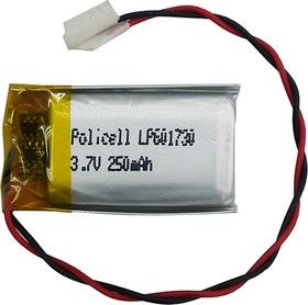 картинка LP601730-PCM, Аккумулятор литий-полимерный (Li-Pol) 250мАч 3.7В, с защитой, PoliCell