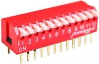 картинка DS1040-12RT, DIP переключатель 12pin угловой красный