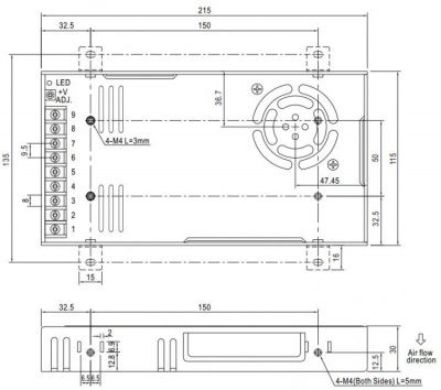 Преобразователь AC-DC сетевой Mean Well RSP-320-24