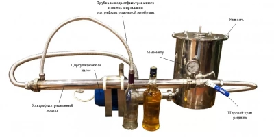 Мини установка ультрафильтрационной очистки соков и алкоголя Pozitron, Food 100-20-КУФЭ-19