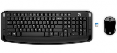 Клавиатура и мышь Wireless HP 300 Black USB