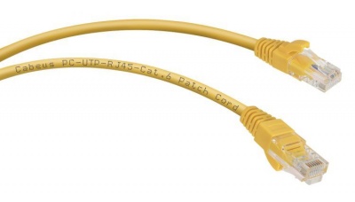 Кабель патч-корд UTP 6 кат. 3м. Cabeus PC-UTP-RJ45-Cat.6-3m-YL