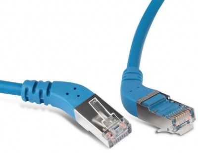 Кабель патч-корд FTP 6 кат. 1м. Hyperline PC-APM-STP-RJ45/R45-RJ45/R45-C6-1M-LSZH-BL