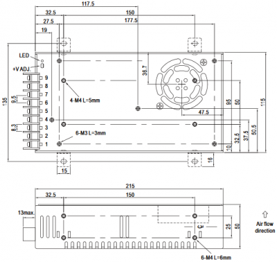 Преобразователь DC-DC модульный Mean Well SD-350C-12