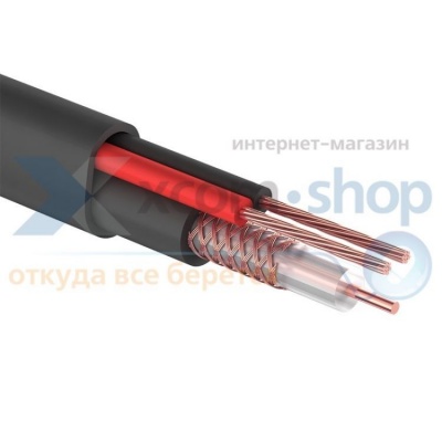 Кабель Rexant КВК-П-2 + 2х0,75мм?, 200м., черный, OUTDOOR