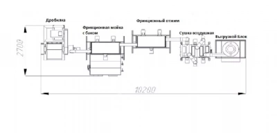 Линия переработки пленки, 200кг/ч