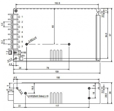 Преобразователь AC-DC сетевой Mean Well HRP-100-12