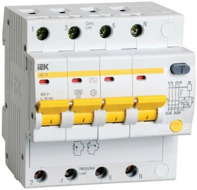 Автомат дифференциальный IEK MAD10-4-025-C-100