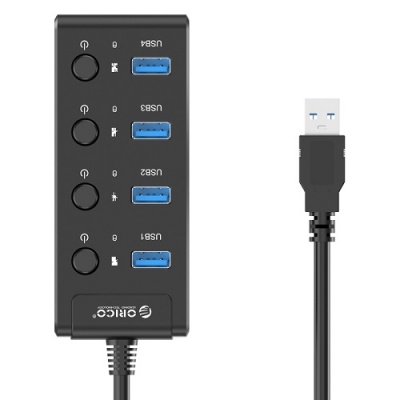 Концентратор USB 3.0 Orico W9PH4-BK