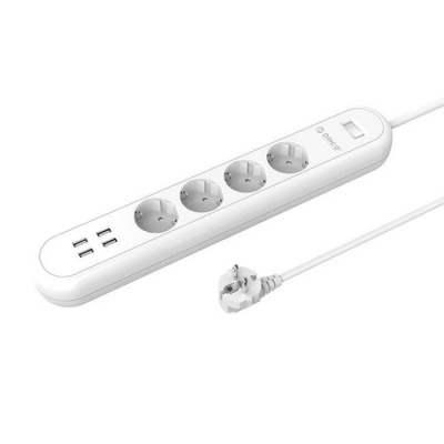 Сетевой фильтр Orico ODE-4A4U-WH