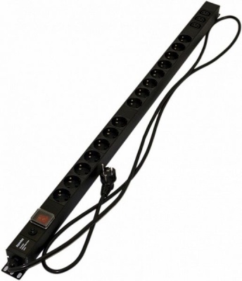 Блок розеток Hyperline SHE-15SH-3IEC-SF-2.5EU