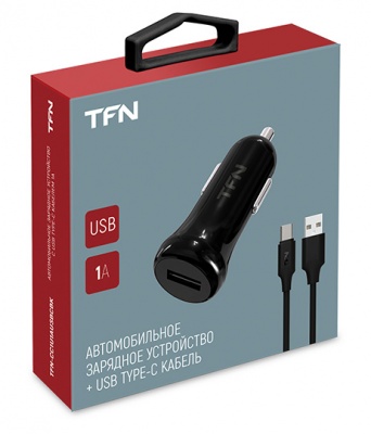 Зарядное устройство автомобильное TFN CC1U1AUSBCBK