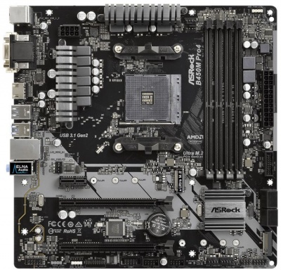 Материнская плата mATX ASRock B450M Pro4