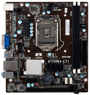 Материнская плата mATX EliteGroup (ECS) H110M4-C21