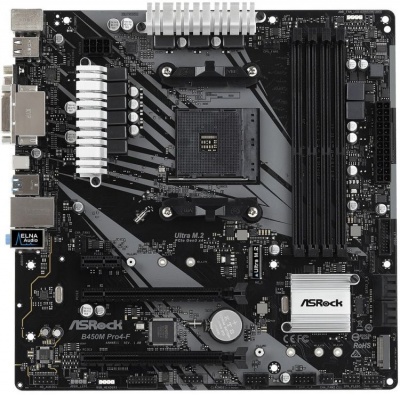 Материнская плата mATX ASRock B450M PRO4-F