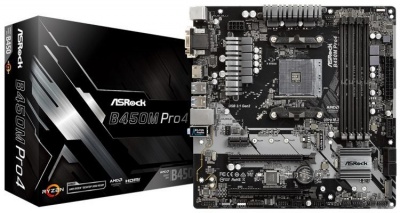 Материнская плата mATX ASRock B450M Pro4