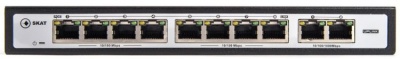 Коммутатор неуправляемый Бастион SKAT PoE-8E-2G