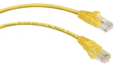 Кабель патч-корд UTP 5e кат. 5м. Cabeus PC-UTP-RJ45-Cat.5e-5m-YL