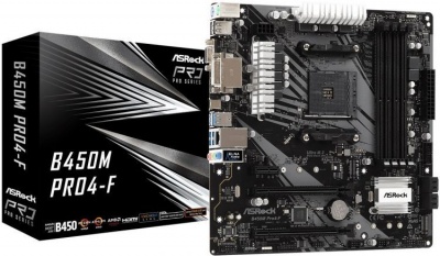 Материнская плата mATX ASRock B450M PRO4-F
