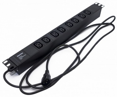 Блок розеток 19, 8 розеток Hyperline SHE19-8IEC-2.5IEC
