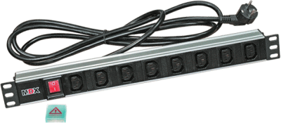 Блок розеток 19, 8 розеток MDX MDX-PDU-8C13-16A-Sw
