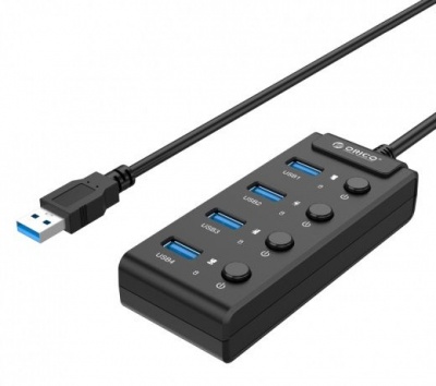 Концентратор USB 3.0 Orico W9PH4-BK