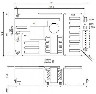 Преобразователь AC-DC сетевой Mean Well PPS-125-48