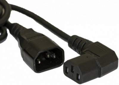 Кабель питания Hyperline PWC-IEC13A-IEC14-1.0-BK