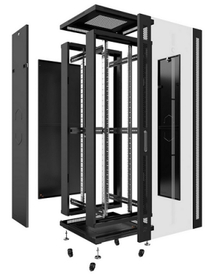 Шкаф напольный 19, 47U Cabeus SH-05C-47U80/100-BK