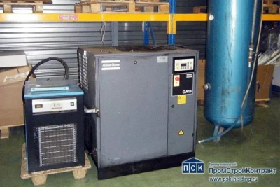 Стационарный винтовой компрессор Atlas Copco, GA 18 кВт - 10 Бар
