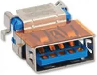 48395-0003, Разъем USB, USB Типа A, USB 3.0, Гнездо, 9 вывод(-ов), Монтаж в Сквозное Отверстие, Прямой Угол