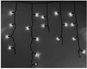 Гирлянда Айсикл ПЛЕЙ ЛАЙТ 0.6х2.4м 88LED 5.5Вт 230В IP44 бел., черн. провод NEON-NIGHT 255-032