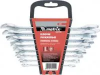 15238, Набор ключей рожковых 8шт. (6-22мм), CrV, Elliptical, зерк. хромирование