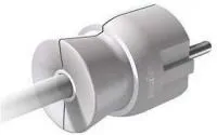 Вилка электрич. каб. Helium 16А 2P+E прямая бел. Leg 050187
