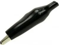 27.711.2, Зажим крокодил с изолятором 41мм черный (OBSOLETE)