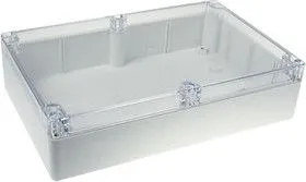 G218C, Корпус для РЭА 222х146х55 мм, пластик, с прозрачной крышкой