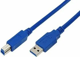 18-1606, Шнур USB-B 3.0 штекер - USB-A 3.0 гнездо, длина 3 метра (PE пакет)