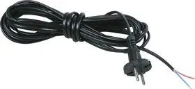 Шнур 10м с вилкой (S18) ШВВП-ВП 2x0.75мм (черный)