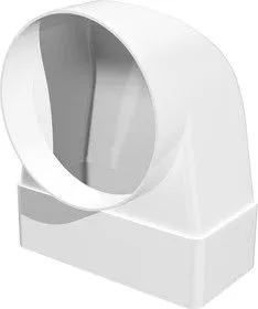 612СК10КП, 612СК10КП, Соединитель угловой 90, плоского воздуховода с круглым пластик, 60х120/D100