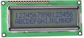 LCM-S01602DSF/A, Буквенно-цифровой ЖКД, InfoVue, 16 x 2, Черный на Желтом / Зеленом, 5В, Параллельный