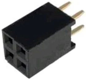 PBD-4 (DS1023-2X2), Гнездо на плату 2.54мм 2х2 прямое