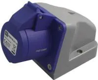 K9201BLU, Разъем Pin & Sleeve, 16 А, 250 В, Поверхностный Монтаж, Вывод, Синий