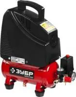 ЗКП-180-6-1.1-Н3, Компрессор воздушный безмасляный с набором аксессуаров, 180 л/мин, 6 л, 1100 Вт, ЗУБР