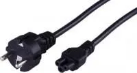 11-1151, Шнур сетевой, евровилка - евроразъем С5, кабель 3x0,75 мм, длина 1,8 метра (для питания ноутбука) (
