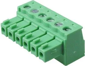 15EDGK-3.81-06P-14, Клеммник, 6-контактный, 3.81мм, угловой
