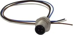 09-3431-00-04, Разъем Кабеля, 713 Series, M12, Male, 4 Positions, Винтовой Штырь, Прямой Монтаж на Кабель
